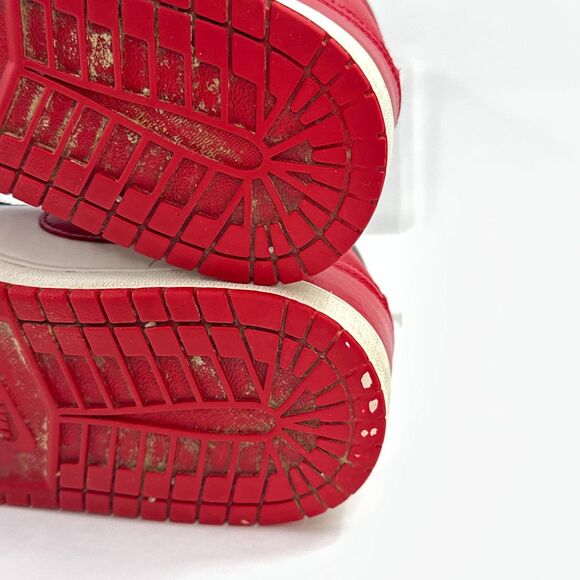 Nike Air Jordan 1 Mid Shoes Womens Size 9 Red Black White Sneakers BQ6472-079 - Picture 6 of 12